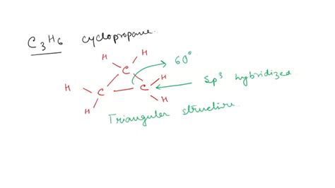 What is the shape of C3H6 and based on that shape, what are .